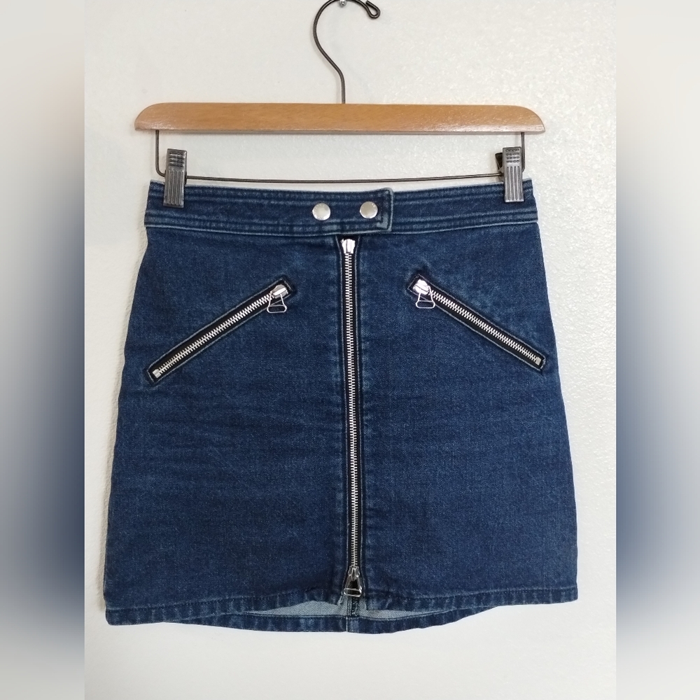 Rag & Bone Zip up mini skirt size 24
